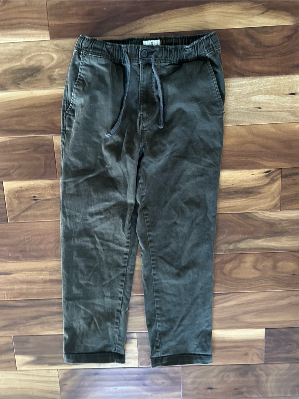 Mutual Weave Relaxed Taper Green Drawstring Pants size Small
